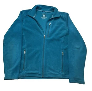 VINTAGE LL Bean Herren Fleecejacke mit Reißverschluss und Taschen Türkis Größe M Reg - Bild 1 von 8