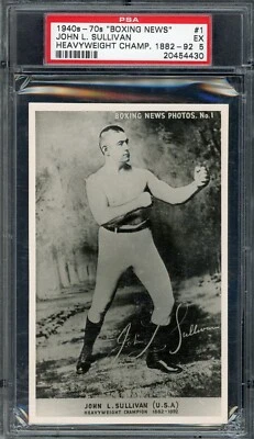 1940-70 "Boxing News" Photos Boxing #1 John L. Sullivan PSA 5 - Image 1 of 2