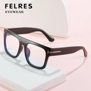 Oversize Square Anti Blue Light Reading Glasses Men Women Large Frame Glasses   - Afbeelding 1 van 24