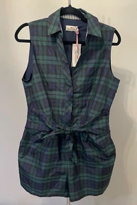 Vineyard Vines- New Women's Plaid Taffeta Romper, Size 6- NWT - Picture 1 of 5