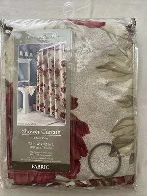 Home Trends Shower Curtain Polyester Fabric Curtain 72” Width X 72” Height - Image 1 of 4