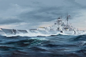 Modellino nave da guerra da costruire model kit di montaggio BISMARK scala 1:350 - Imagen 1 de 1