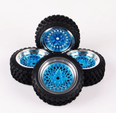 Juego de 4 ruedas de coche de rally de carretera 1/10 de radiocontrol para Tamiya tt02 tt01e XV01 Df03 Foto 1 de 4