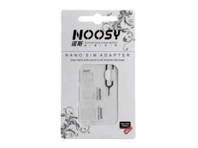 NOOSY 4 in 1 Nano SIM Micro SIM Standard SIM Adapter Kit für alle Smartphone Tablet