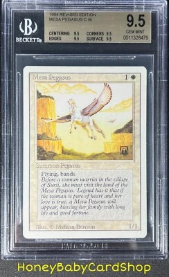 MTG 3rd Edition Revised 1994 Mesa Pegasus BGS 9.5Q (TRUE QUAD) GEM MINT 93/94 - Image 1 of 4