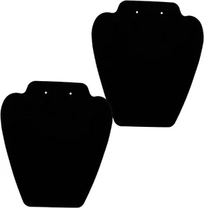 2Pcs Velvet Necklace Display Stand, Black Jewelry Holder for Chains & Earrings - Picture 1 of 5