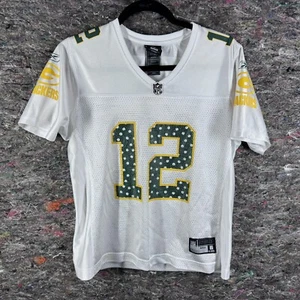 Reebok Jersey Womens Medium Green Bay Packers Aaron Rodgers 12 Rhinestone NFL - Picture 1 of 14