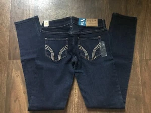Neu mit Etikett Hollister super skinny dunkel spülende Jeans Größe 0S 0 kurz 24 Taille 29 Länge - Bild 1 von 3