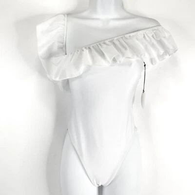 Tularosa Swimsuit Women's Sz XXS White Kimber One Piece Shoulder Ruffle $148 Nwt - Image 1 of 4
