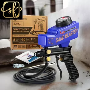 Kit pistola sabbia per compressore d'aria, rimozione vernice/ruggine per metallo, legno, cabina - Foto 1 di 1