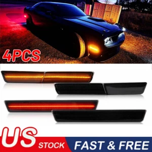Kit de luces marcadoras laterales delanteras + traseras para lentes negras 18-22 Dodge Challenger SRT - Imagen 1 de 12