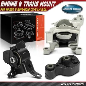 3x Engine Motor & Transmission Mount & Torque Strut Mount for Mazda 3 CX-5 2.0L - Picture 1 of 9