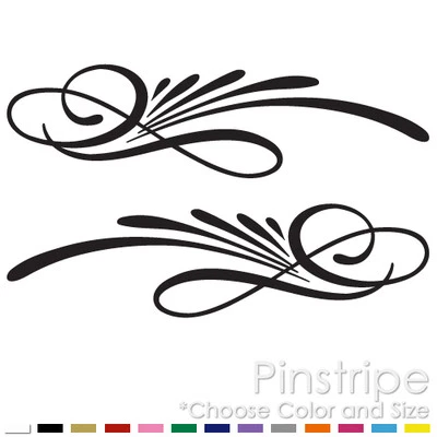 BEST VINYL STICKERS PINSTRIPE SET CHOPPER BIKE FENDER TANK CAR WINDOW VINYL DECAL STICKER (PS-09)