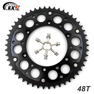 KKE 48T Rear Hybrid Sprocket Fit Suzuki RM125 RM250 RMZ250 RMZ450 DRZ400SM 400E - Picture 1 of 12
