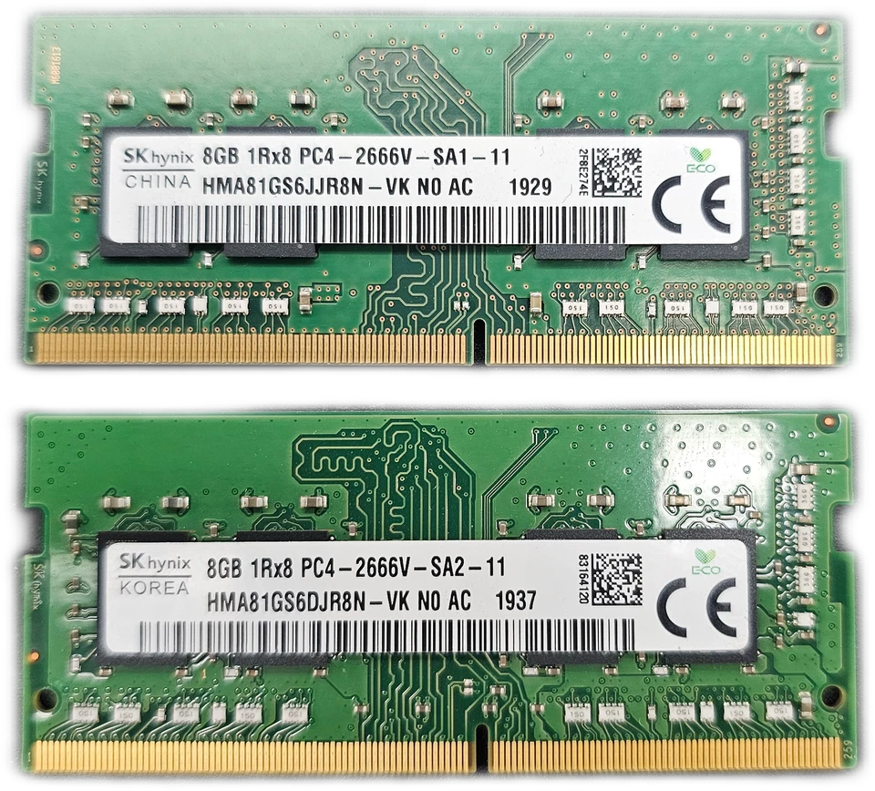 SK HYNIX 16GB PC4 2666V SO-DIMM PORTÁTIL RAM (2x8GB) Foto 1 de 4