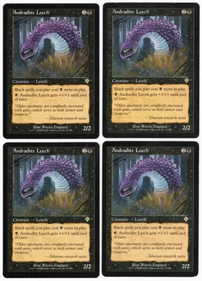 Andradite Leech x4 4x 2000 Invasion PLAYSET Black Rare Creature MTG LP AZ1 - Image 1 of 2