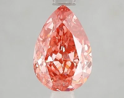 Pear 2.01ct Fancy Vivid  Red VS1 CVD IGI Certified Loose Lab Grown Diamond - Image 1 of 3