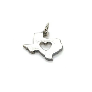James Avery Sterlingsilber TIEF IM HERZEN VON TEXAS CHARM - ANHÄNGER - Bild 1 von 3