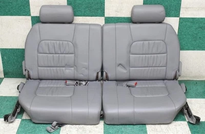 *CREASES* 04' LX470 Gray Leather Rear Backseat Third 3rd Row LH RH Seats Pair OE Foto 1 de 4