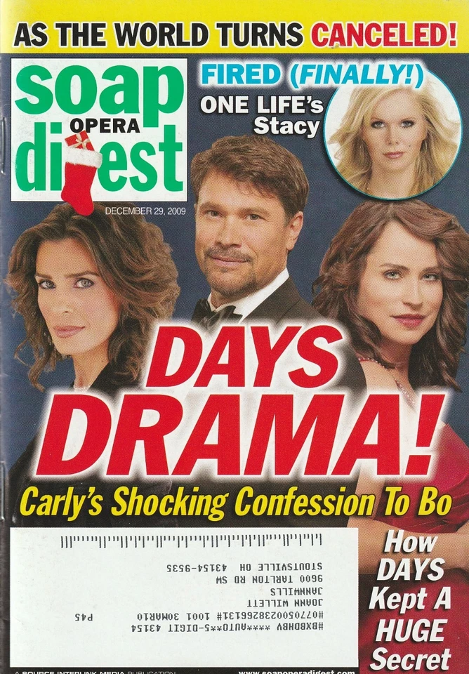 Soap Opera Digest December 29, 2009 Days Drama! A Christmas Story - Image 1 of 1