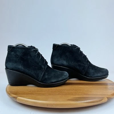 Womens Dansko Renee Black Suede Lace Up Wedge Chukka Ankle Boots Size EU 39 - Image 1 of 4