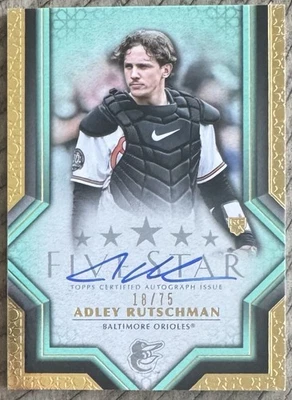 2023 Topps Five Star Adley Rutschman Auto /75 Rookie Autograph Card #FSA-ARUS - Image 1 of 2
