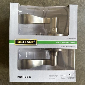 Defiant Naples Satin Nickel Hall/Closet Door Lever - Picture 1 of 4