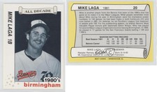 1990 Best Birmingham Barons All Decade Mike Laga #20
