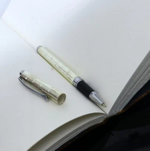 925 sterling silver fabulous handmade pen, double tone royal style pen, su1320 - Picture 1 of 7