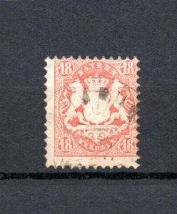 Bavaria 1870 old 18 Kreuzer stamp (Michel 27 Xb) used, signed Brettl BPP - Picture 1 of 2