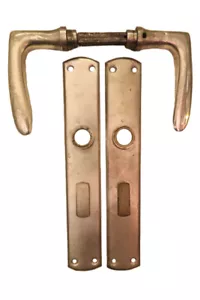 1 v. 6 antiken Türdrücker, Türbeschläge, Drückergarnituren, Türklinken 1920 - Bild 1 von 7