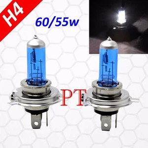 H4 9003 HB2 55W Halogen Headlight Light Bulbs 5000K Super White High/Low Beam - Picture 1 of 6