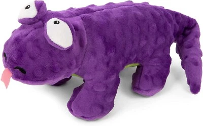 Juguete animado de peluche para perro chirriante lagarto de acción goDog, tecnología de protección para masticar-púrpura Foto 1 de 4