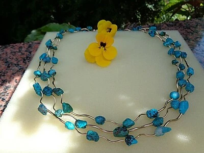 Halskette Türkis 585 Gold Filled - Bild 1 von 4