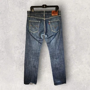 Levi’s Capital E Hesher Made in USA Straight Leg Size 31x33 Hand Dark Blue Jeans - Picture 1 of 19