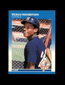 1987 Fleer Baseball #101 Rickey Henderson (Yankees) NM-MT