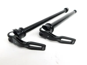 KK Fat Tire Bike Thru Axle QR Set Front 15x184 150mm Rear 12x227 197mm Black New - Picture 1 of 3