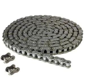 #100 Dacromet Corrosion Resistant Roller Chain (Alt. to Stainless) 10FT Roll - Picture 1 of 2
