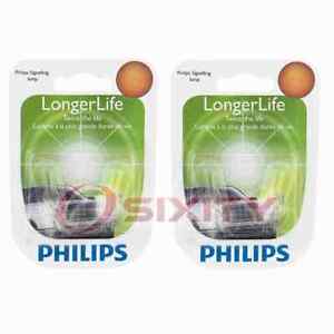 2 pc Philips Front Side Marker Light Bulbs for Cadillac DeVille Fleetwood pn