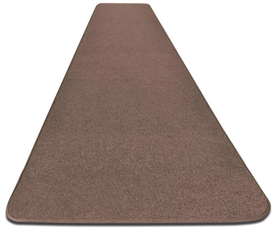 OUTDOOR CARPET RUNNER BROWN patio deck event rug floor mat - Image 1 of 4