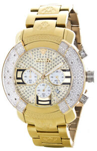Aqua Master Men's Gold Tone Chronograph 20 Diamond Quartz Watch W96