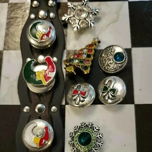 XMAS NOOSA LEDER SCHNAPP ARMBAND VERSCHIEDENE PACKUNGEN - Bild 1 von 11
