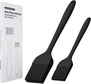 Silicone Basting Brush 2 Pcs Pastry Brush for Oil, BBQ, Grill, Sauce Baking Cook - Picture 1 of 11
