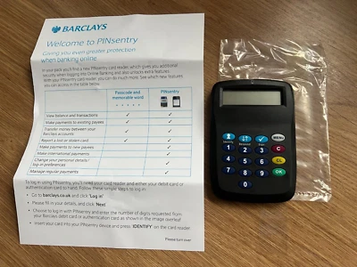 Barclays Bank Barclaycard Pinsentry Card Reader Black - Image 1 of 4