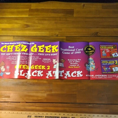 Póster promocional Steve Jackson Games Chez Geek 2 10 1/2" X 32 1/2" Foto 1 de 4