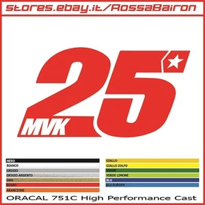 1 AUFKLEBER #25 MVK - MAVERICK VINALES mm.100x52 YAMAHA DECALS STICKER AUFKLEBER - Bild 1 von 1