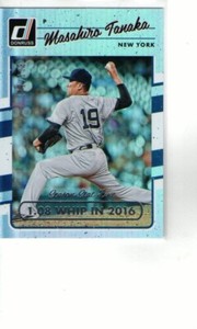 2017 Donruss Stat Line Season #128 Masahiro Tanaka 72/108 Yankees