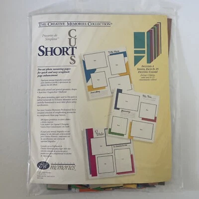 Creative Memories Atajos 200 Formas Geométricas Estampadas e Color Sólido NUEVO Foto 1 de 3