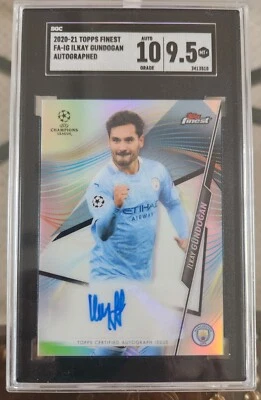 2020-21 Topps Finest UCL Ilkay Gundogan Autograph Card SGC 10/9.5 Germany Inter - Image 1 of 3