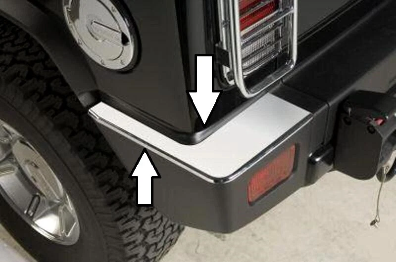 Cubiertas cromadas para parachoques trasero PARA Hummer H2!¡NUEVO! - Imagen 1 de 1